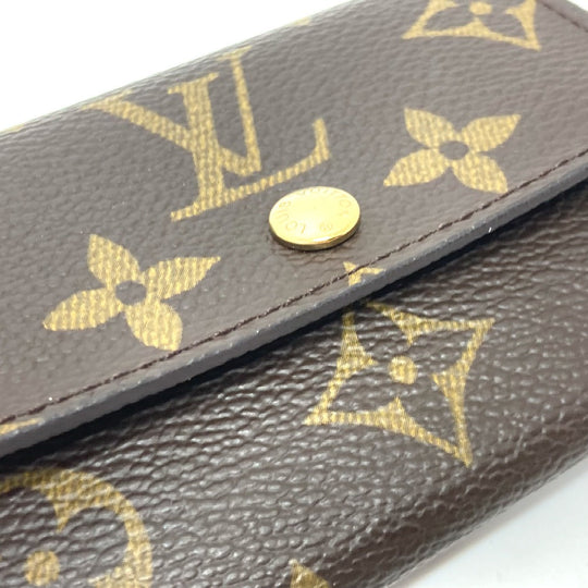 LOUIS VUITTON Coin case M61930 Monogram canvas Brown Monogram Portonet Plat Women Used Authentic