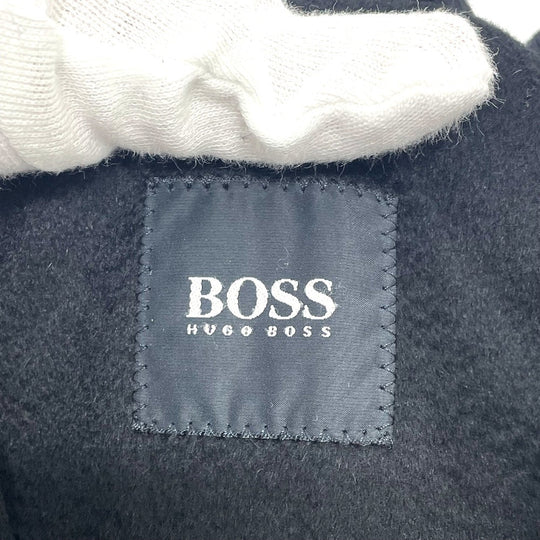 HUGO BOSS Blouson cashmere black Long sleeve zip up double zipper mens 50 Used Authentic