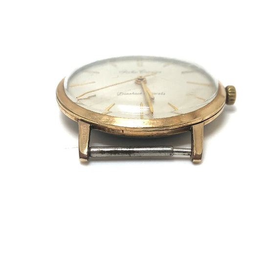 SEIKO Watches Hand Winding J14034 18KYG, leather gold Kronos white dial mens Used Authentic