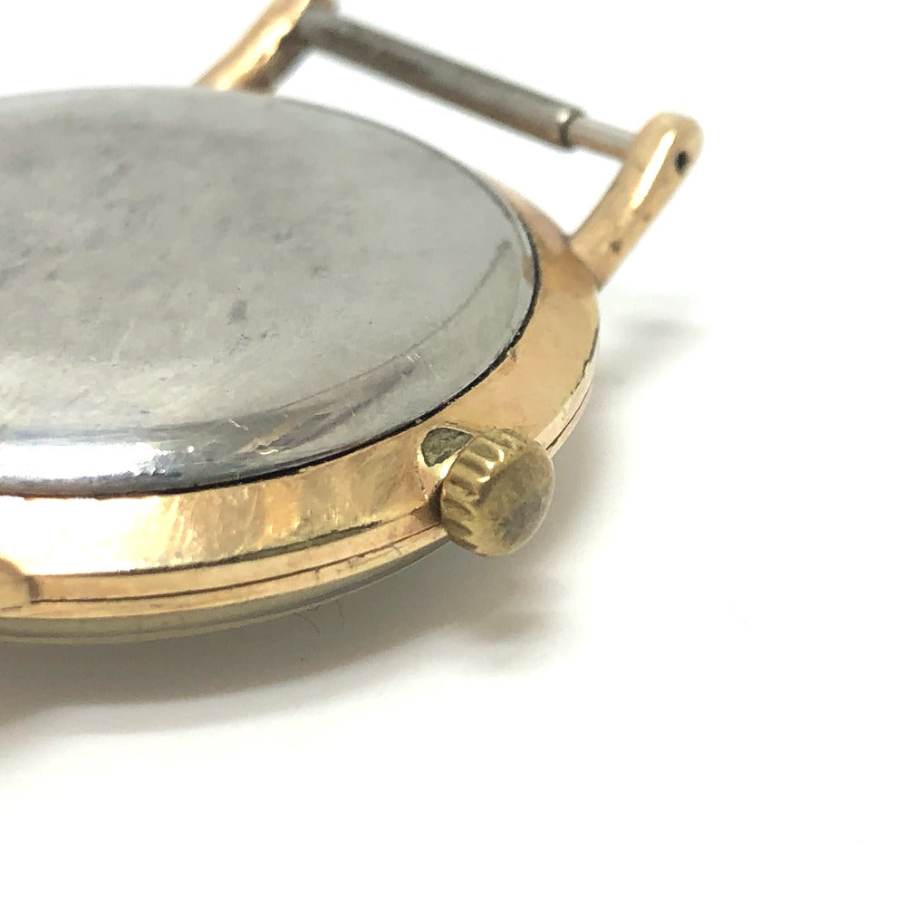 SEIKO Watches Hand Winding J14034 18KYG, leather gold Kronos white dial mens Used Authentic