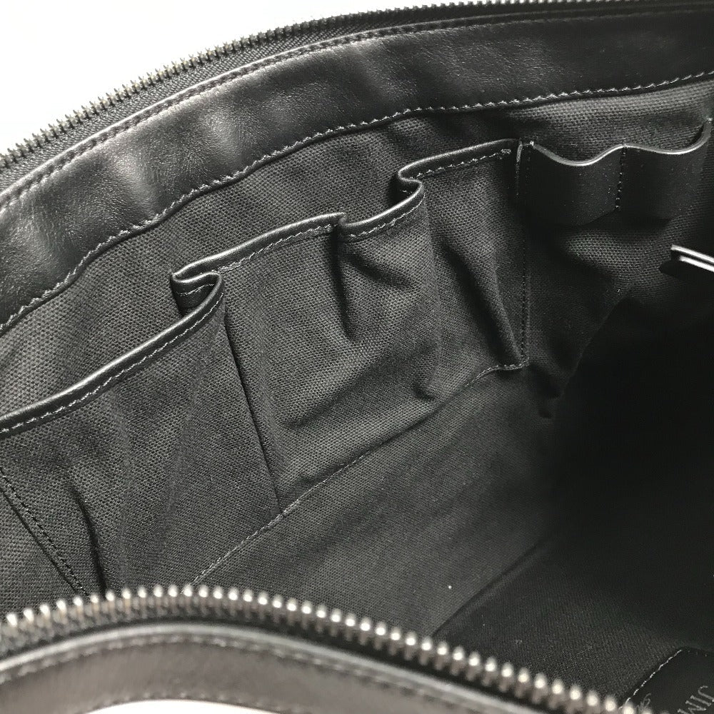 JIMMY CHOO Clutch bag leather White x black Star studs DEREK mens Used Authentic