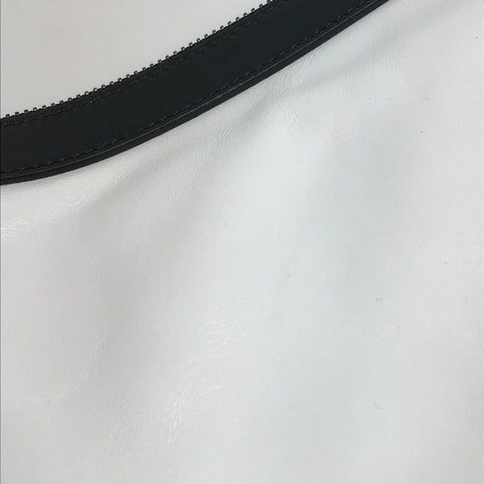 JIMMY CHOO Clutch bag leather White x black Star studs DEREK mens Used Authentic