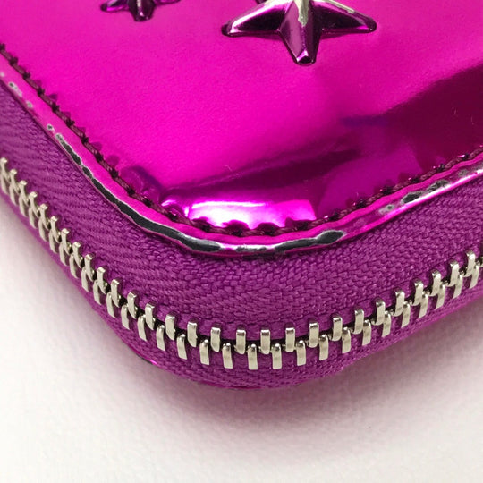 JIMMY CHOO Long Wallet Purse 163FILIPA.CIM Patent leather Metallic purple Zip Around long wallet Wallet unisex(Unisex) Used Authentic