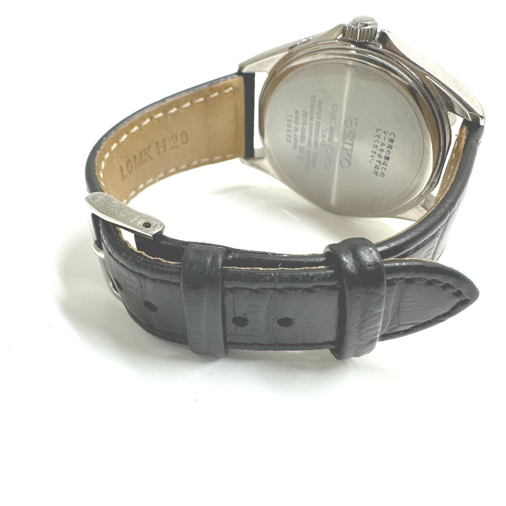 SEIKO Watches Solar Powered Radio Watch 7B75-0AB0 Stainless Steel Silver Seiko Selection Solar Powered black dial mens Used Authentic