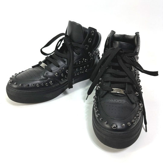 JIMMY CHOO sneakers leather black Leather shoes studded string 41