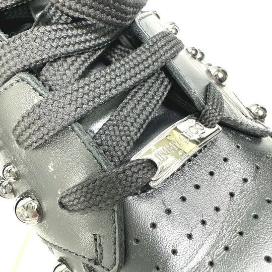 JIMMY CHOO sneakers leather black Leather shoes studded string 41