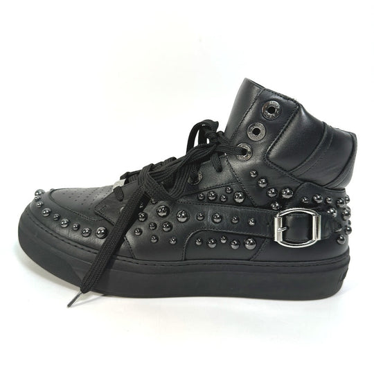 JIMMY CHOO sneakers leather black Leather shoes studded string 41