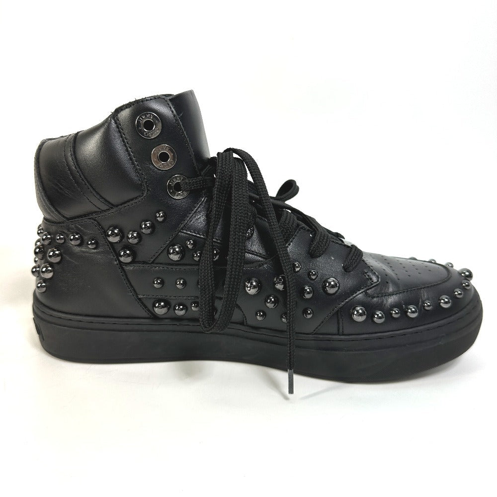 JIMMY CHOO sneakers leather black Leather shoes studded string 41