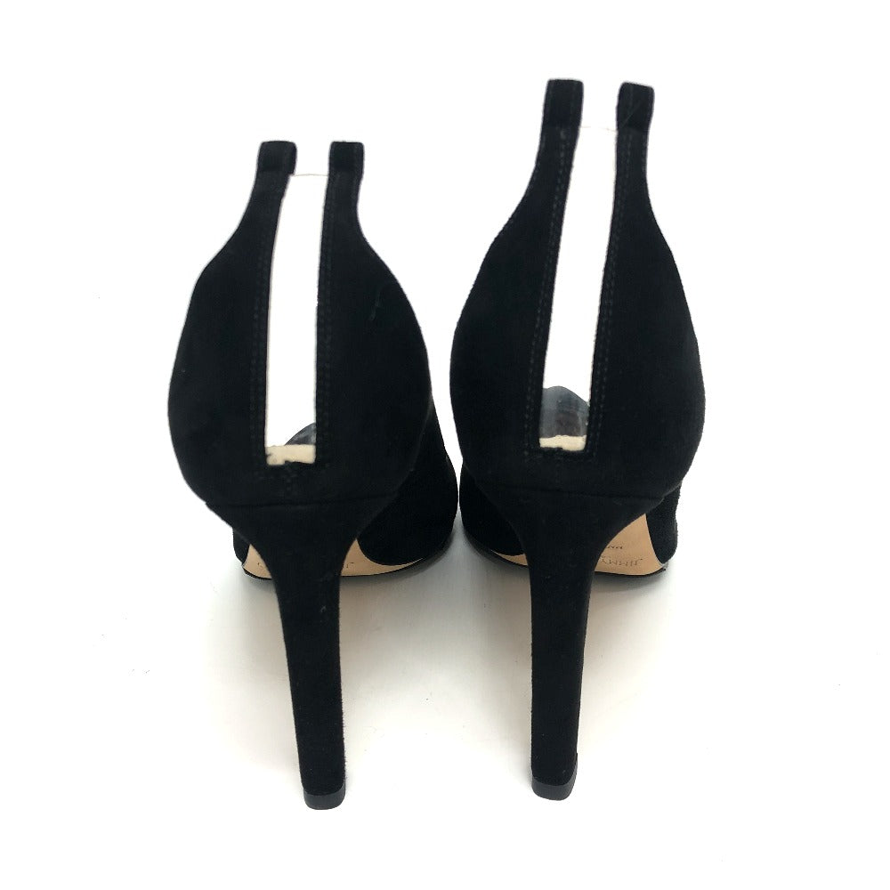 JIMMY CHOO pumps suede black With fur Women 36 Used Authentic