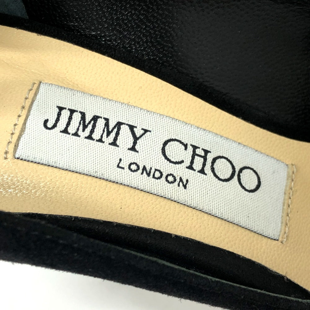 JIMMY CHOO pumps suede black With fur Women 36 Used Authentic