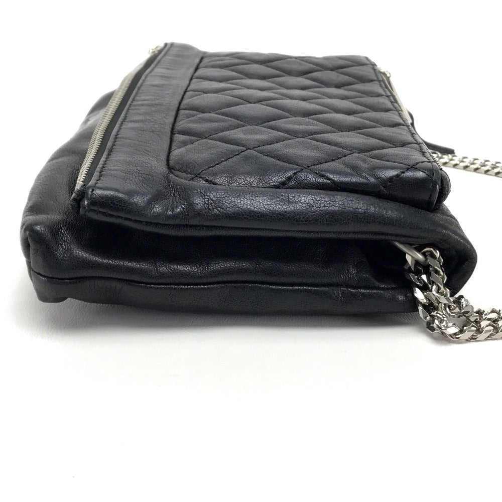 JIMMY CHOO Shoulder Bag leather black quilting Men's Women unisex(Unisex) Used Authentic