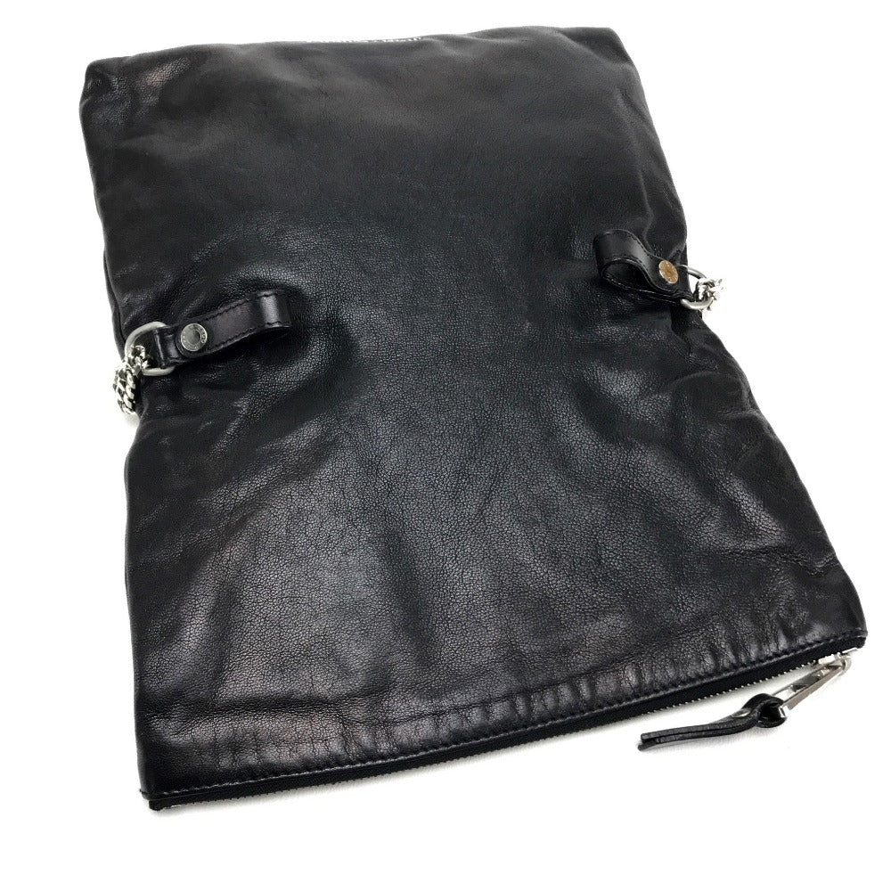 JIMMY CHOO Shoulder Bag leather black quilting Men's Women unisex(Unisex) Used Authentic