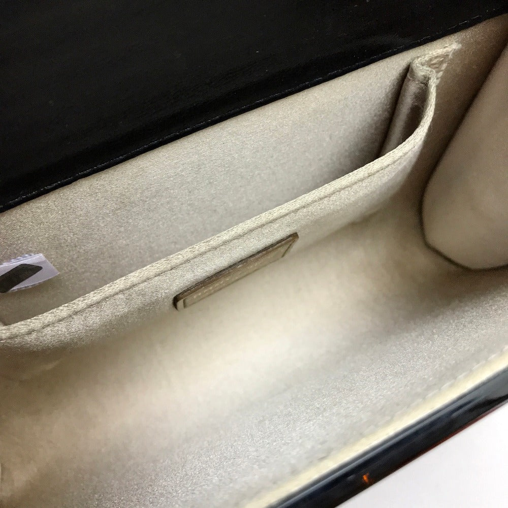 JIMMY CHOO Shoulder Bag Plastic / leather black Star star pattern mini bag clutch bag Women Used Authentic