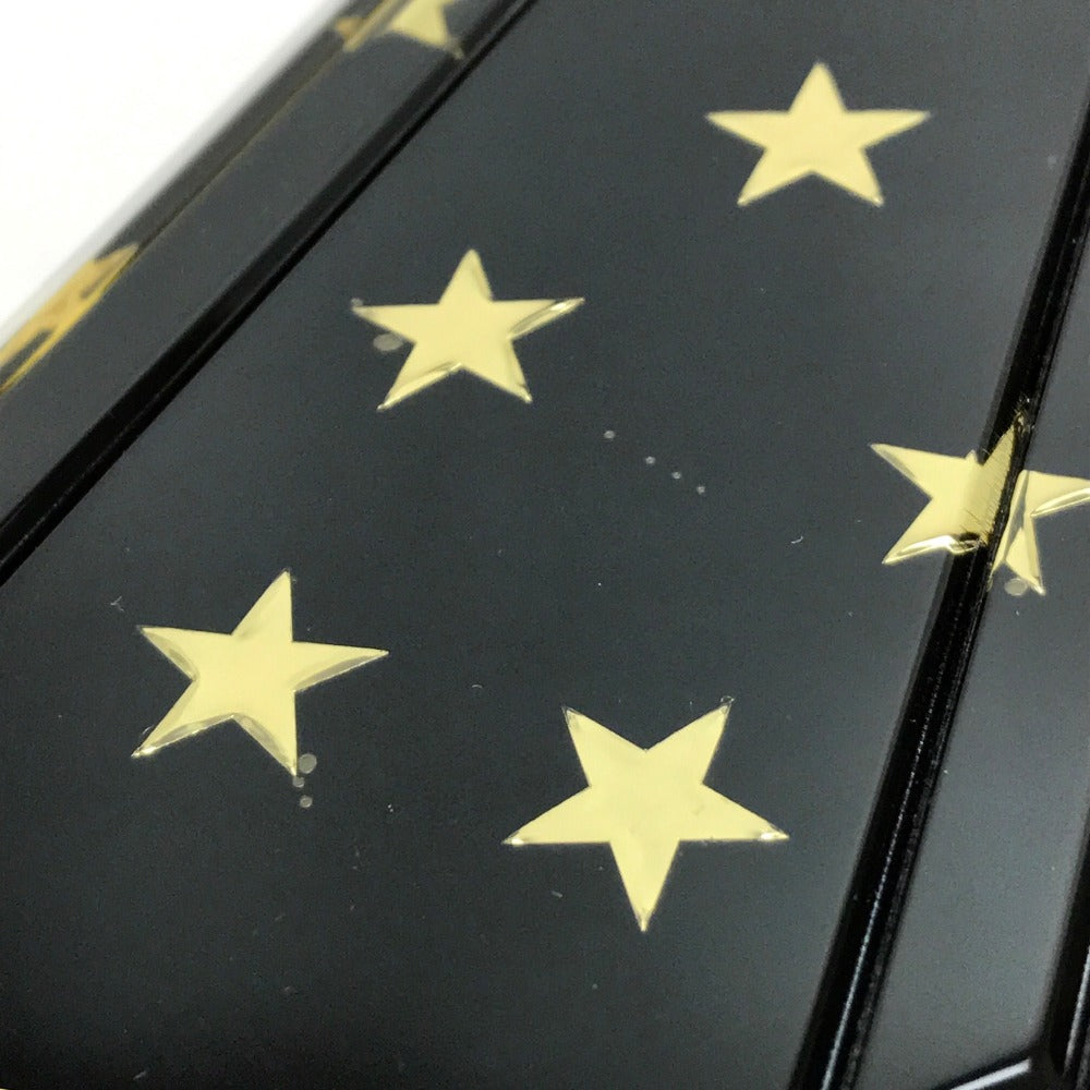JIMMY CHOO Shoulder Bag Plastic / leather black Star star pattern mini bag clutch bag Women Used Authentic