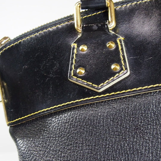 LOUIS VUITTON Handbag M91875 Calfskin Noir (Black) Handbag Suhari LockitPM Women Used Authentic