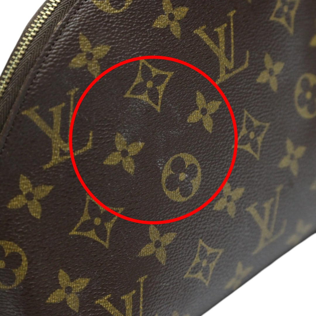 LOUIS VUITTON Pouch M47520 Monogram canvas Brown Pouch Monogram Pochette Cosmetic MM unisex(Unisex) Used Authentic