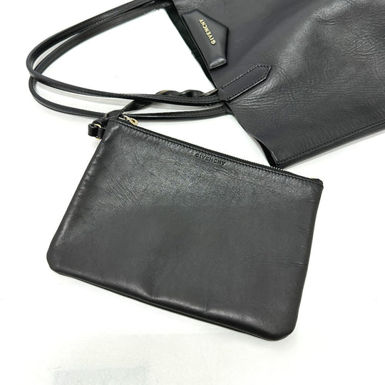 GIVENCHY Tote Bag leather black Antigona Women Used Authentic