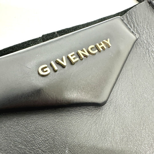 GIVENCHY Tote Bag leather black Antigona Women Used Authentic