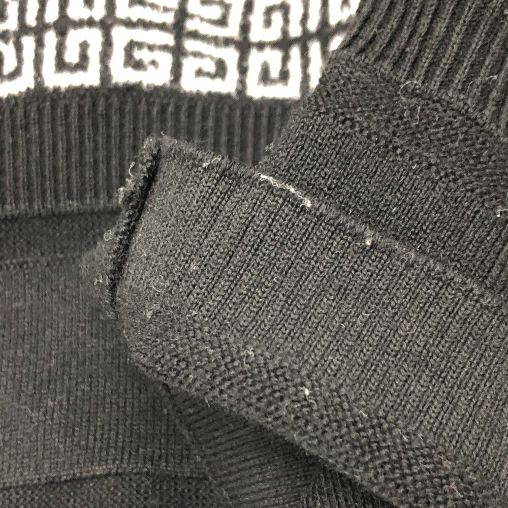 GIVENCHY sweater BM90H84Y9F cotton black Total pattern crew neck Ｌ