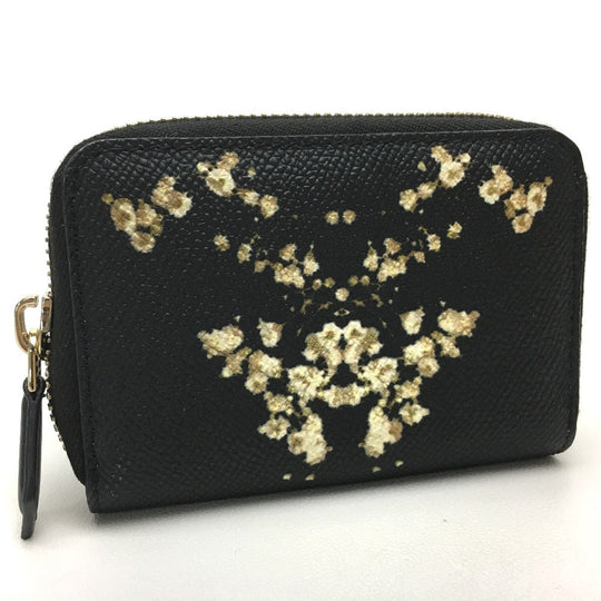 GIVENCHY Coin case leather black Women Used Authentic