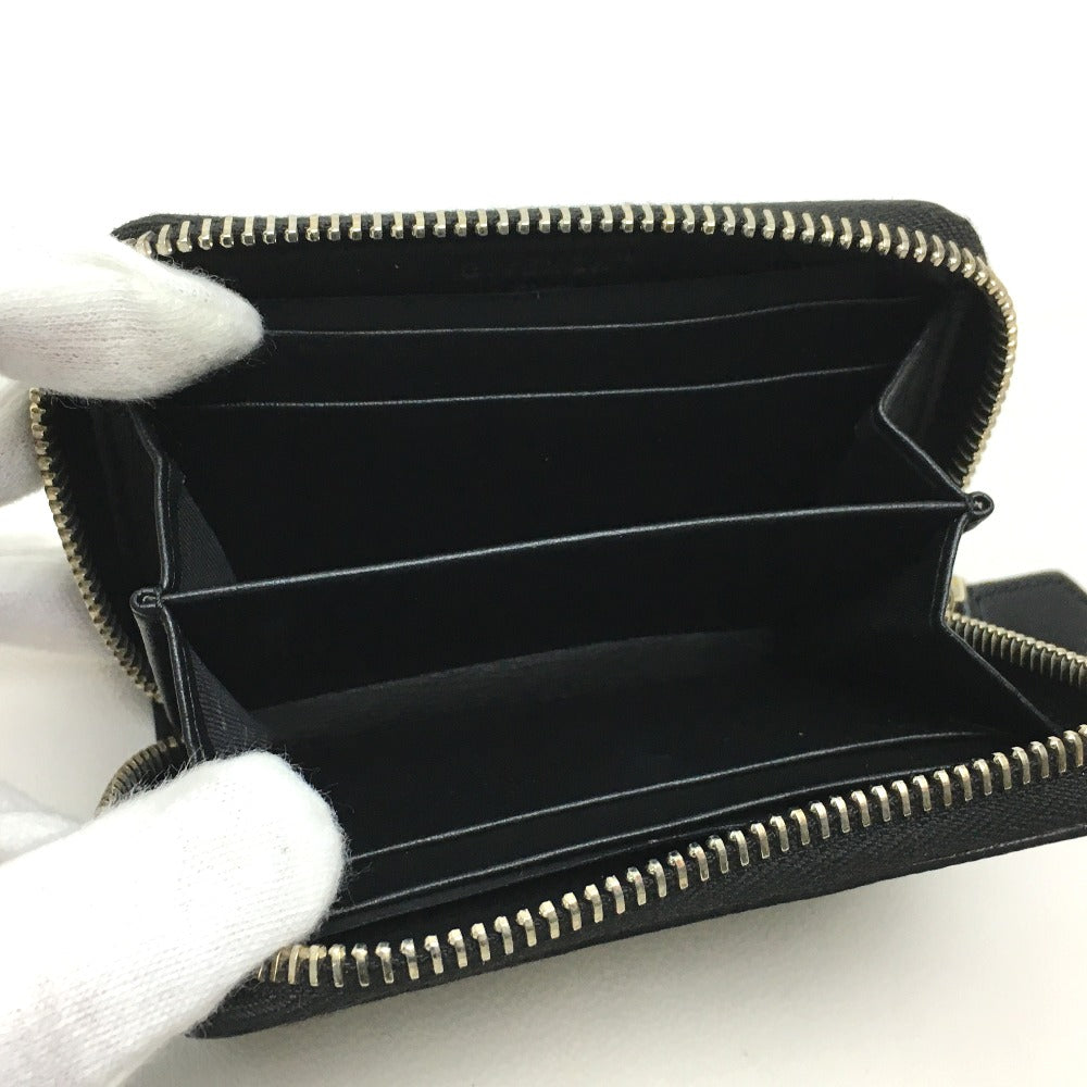 GIVENCHY Coin case leather black Women Used Authentic