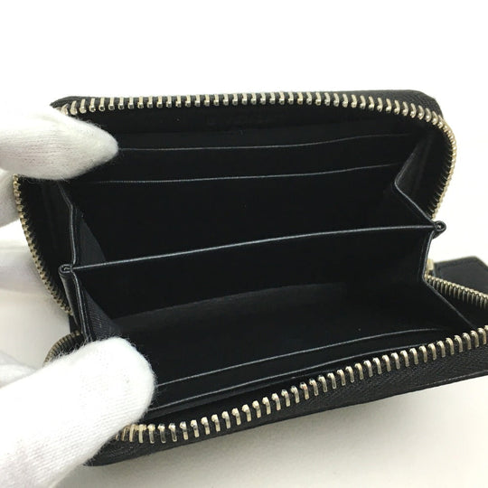 GIVENCHY Coin case leather black Women Used Authentic