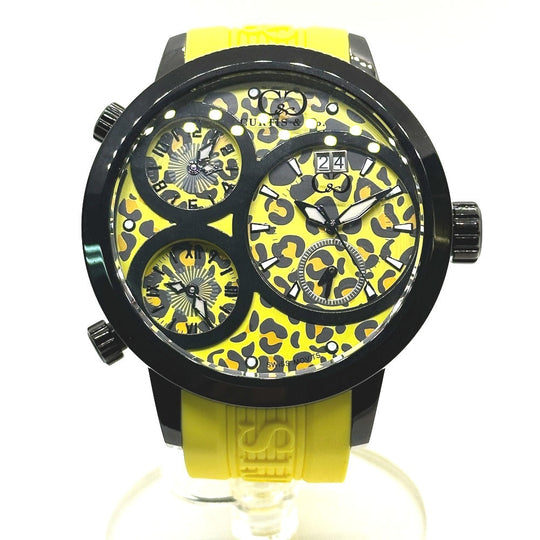 Curtis& Co. Watches Quartz SUW57JPJGY-B Stainless Steel, Rubber Belt yellow BIG Time WORLD yellow dial mens Used Authentic