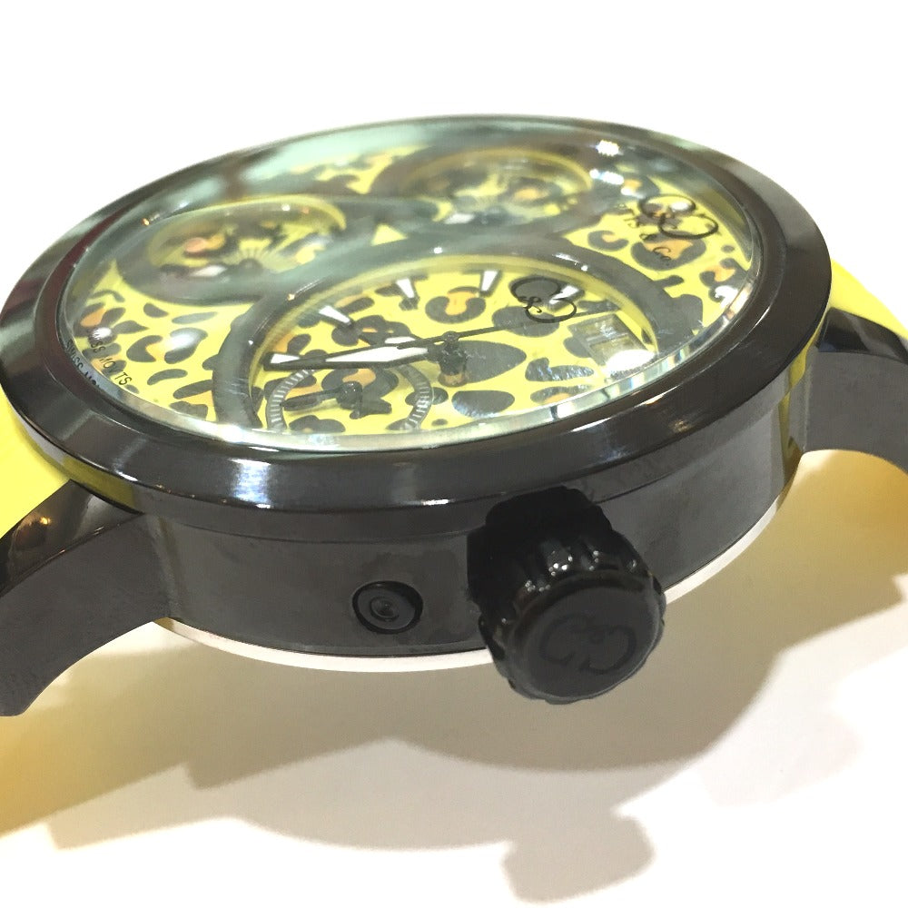 Curtis& Co. Watches Quartz SUW57JPJGY-B Stainless Steel, Rubber Belt yellow BIG Time WORLD yellow dial mens Used Authentic