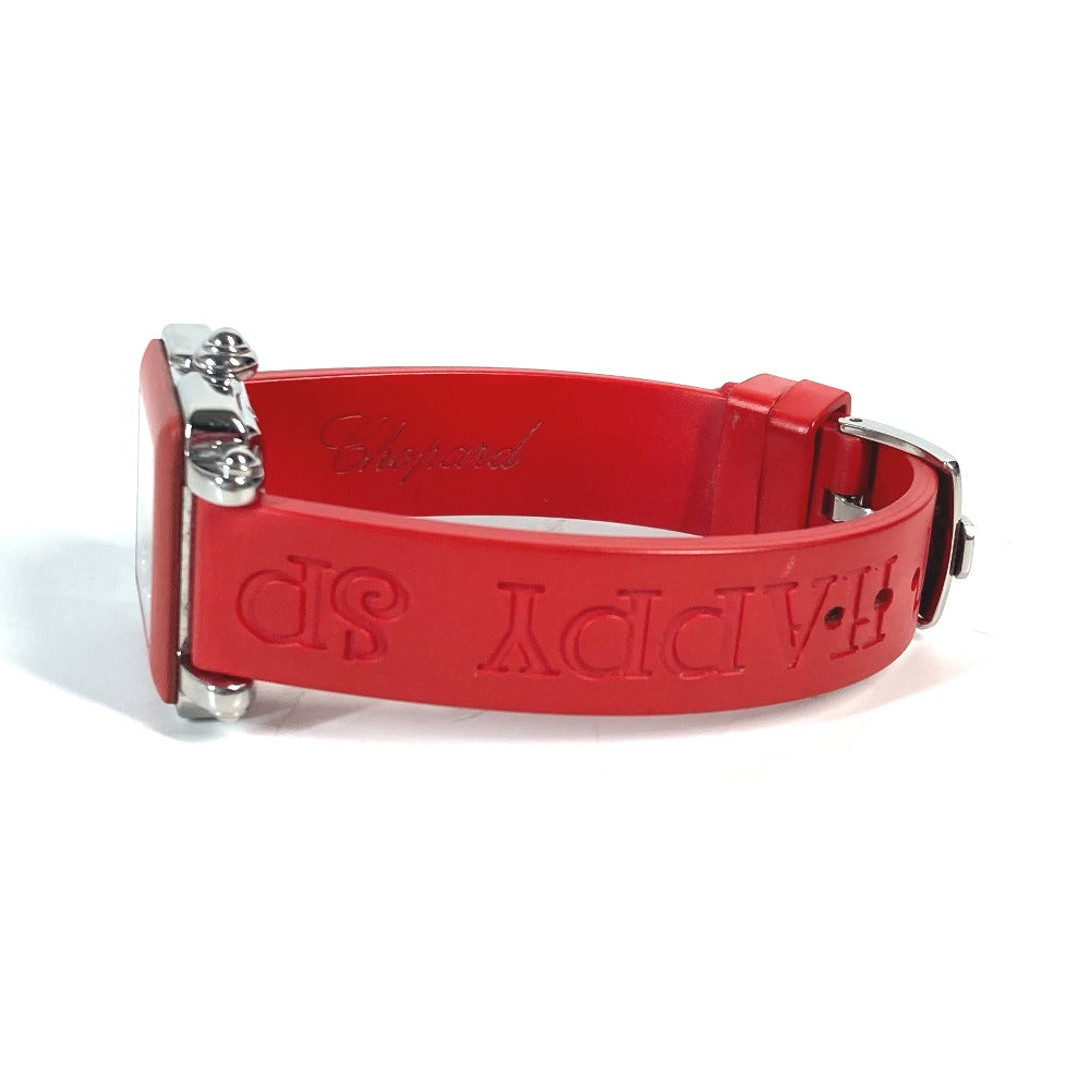 Chopard Watches Quartz 27/8896-402 rubber Red Happy sports BE HAPPY 3P Diamond Women Used Authentic