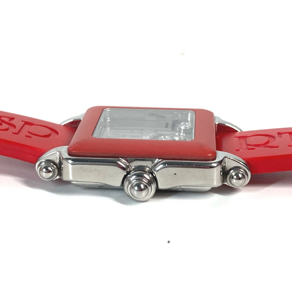 Chopard Watches Quartz 27/8896-402 rubber Red Happy sports BE HAPPY 3P Diamond Women Used Authentic