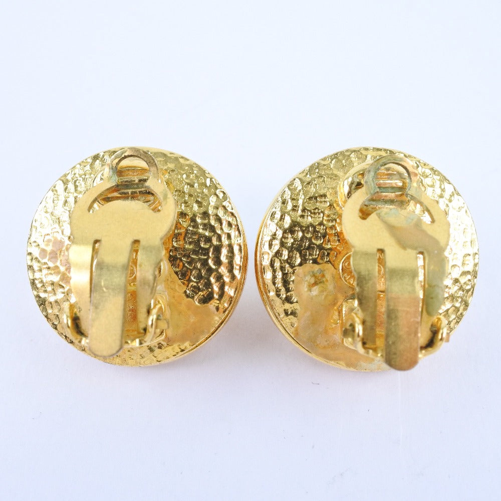CHANEL Earring Plated Gold, Faux Pearl gold Women Used Authentic