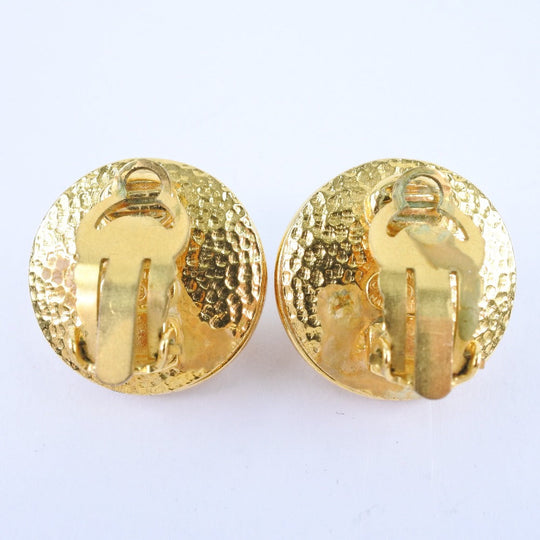 CHANEL Earring Plated Gold, Faux Pearl gold Women Used Authentic