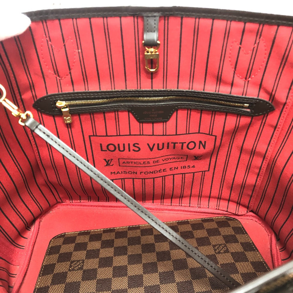 LOUIS VUITTON Tote Bag Ｎ41358 Damier canvas Brown Neverfull MM