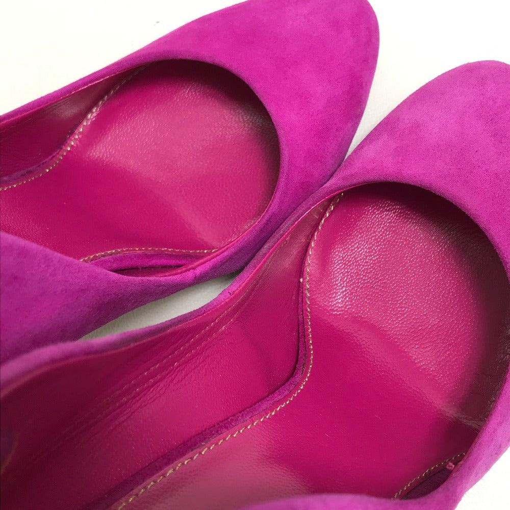 Sergio Rossi pumps suede purple ROYAL BRIGHT PINK Women 36 Used Authentic