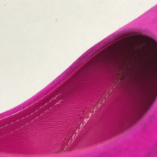 Sergio Rossi pumps suede purple ROYAL BRIGHT PINK Women 36 Used Authentic