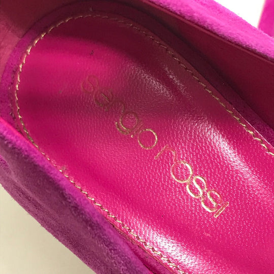 Sergio Rossi pumps suede purple ROYAL BRIGHT PINK Women 36 Used Authentic