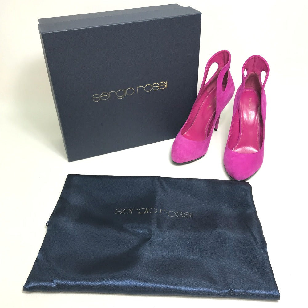 Sergio Rossi pumps suede purple ROYAL BRIGHT PINK Women 36 Used Authentic