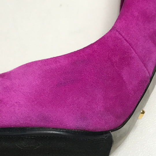 Sergio Rossi pumps suede purple ROYAL BRIGHT PINK Women 36 Used Authentic