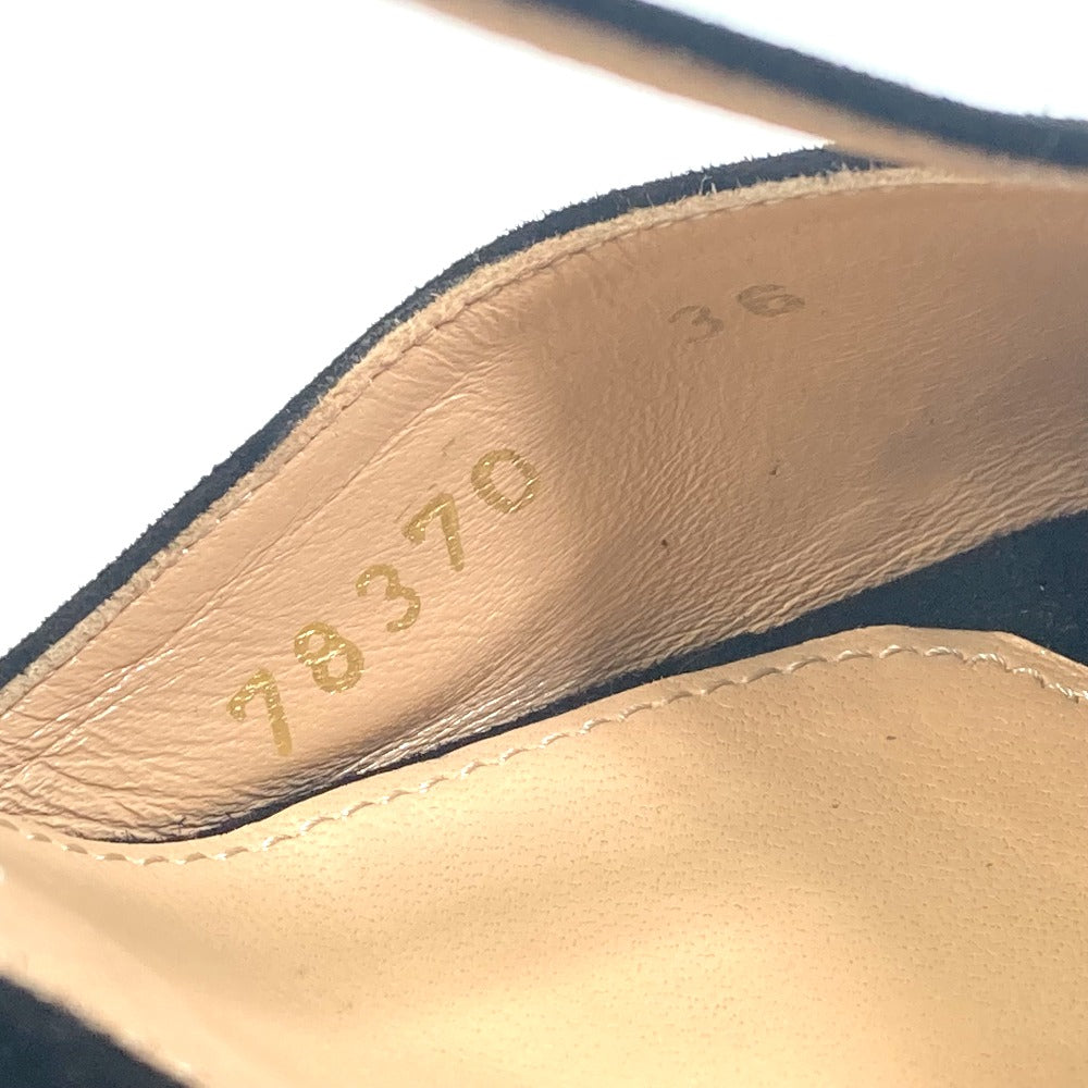 Sergio Rossi Mule A78370 suede black Ankle strap Women 36 Used Authentic
