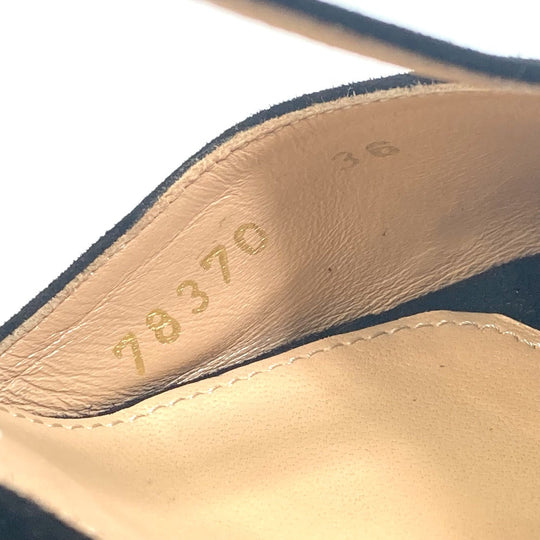 Sergio Rossi Mule A78370 suede black Ankle strap Women 36 Used Authentic