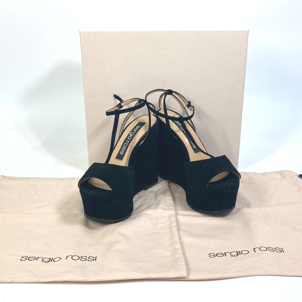 Sergio Rossi Mule A78370 suede black Ankle strap Women 36 Used Authentic