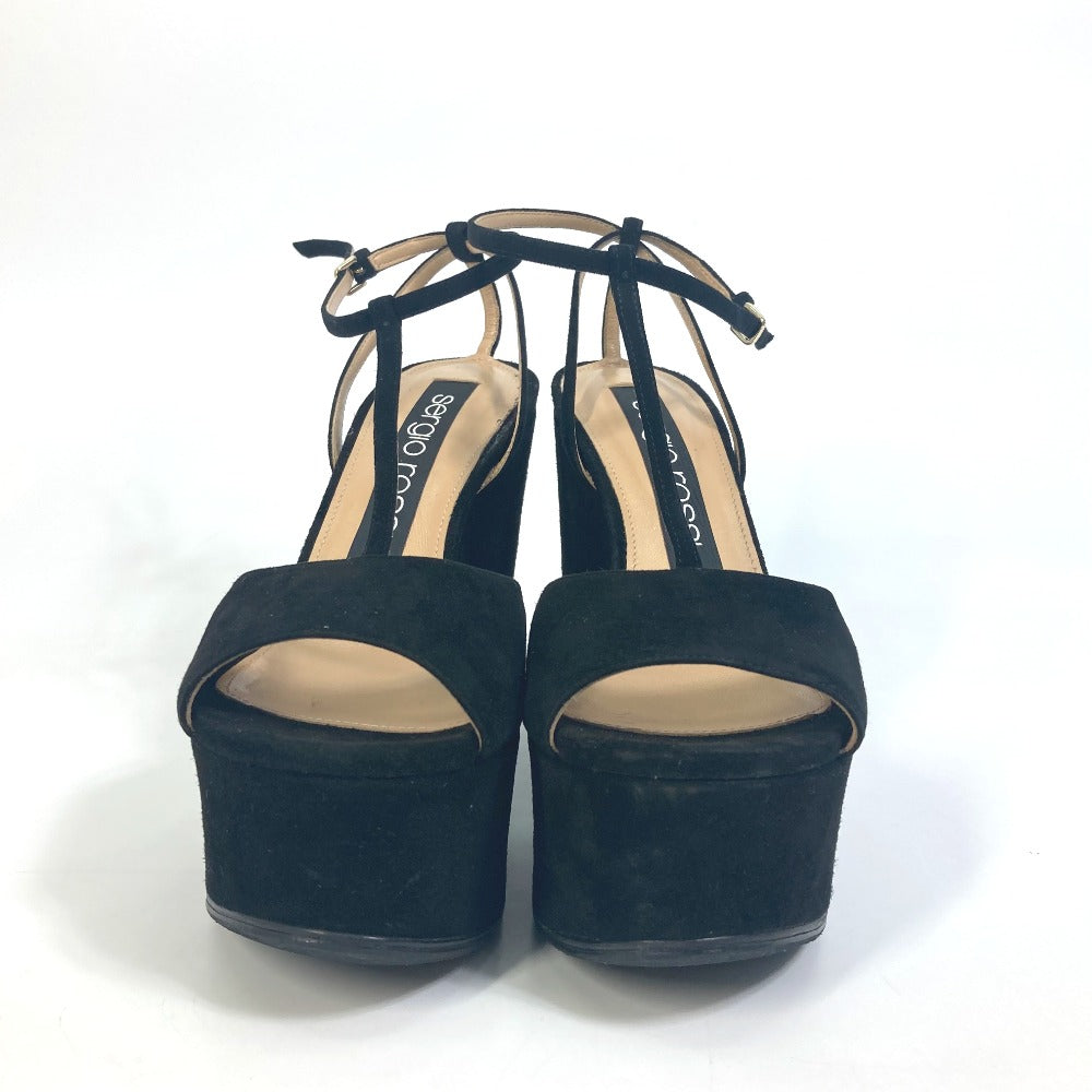 Sergio Rossi Mule A78370 suede black Ankle strap Women 36 Used Authentic