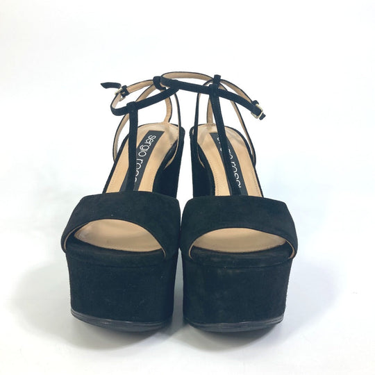 Sergio Rossi Mule A78370 suede black Ankle strap Women 36 Used Authentic