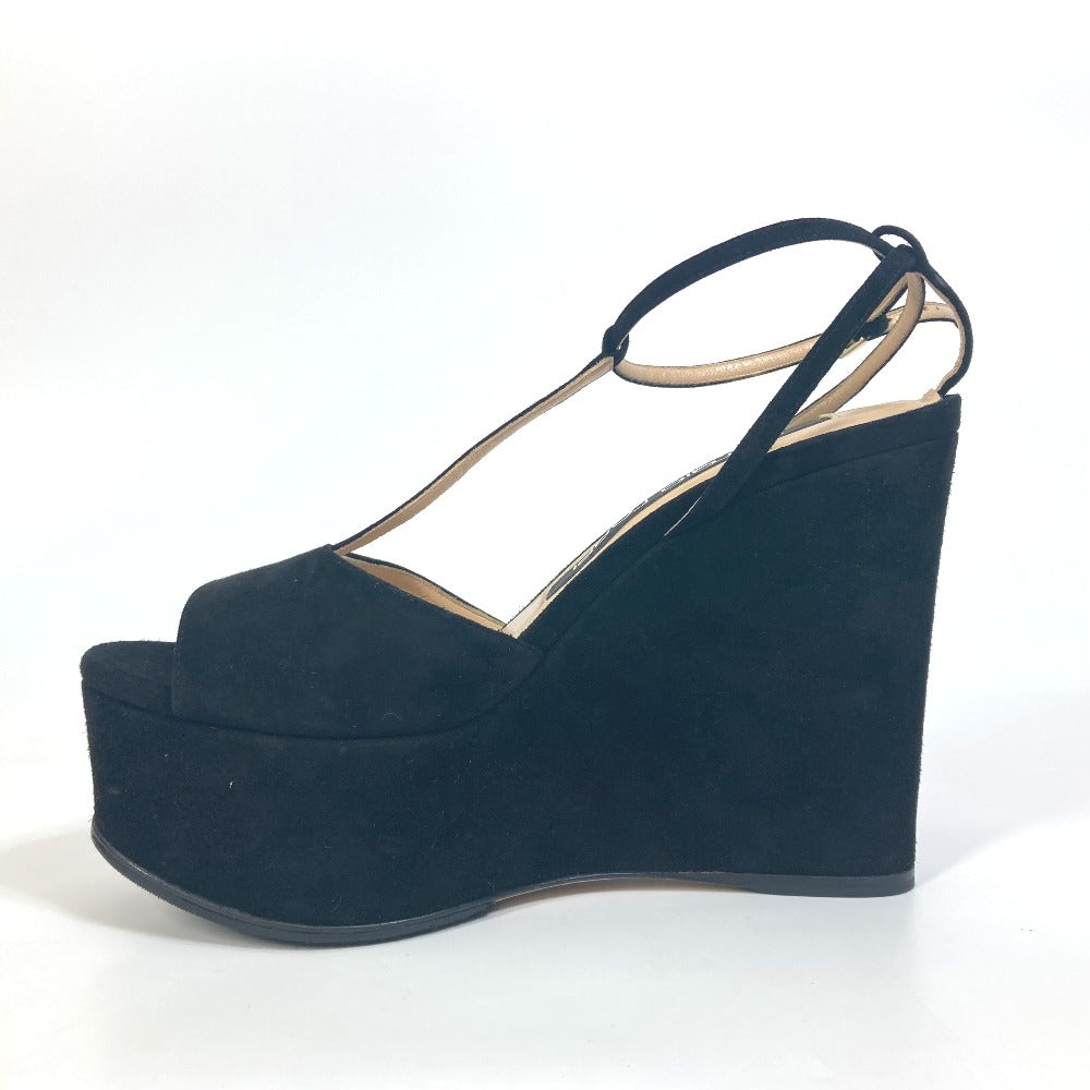 Sergio Rossi Mule A78370 suede black Ankle strap Women 36 Used Authentic