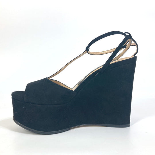 Sergio Rossi Mule A78370 suede black Ankle strap Women 36 Used Authentic