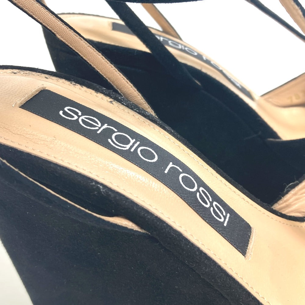 Sergio Rossi Mule A78370 suede black Ankle strap Women 36 Used Authentic