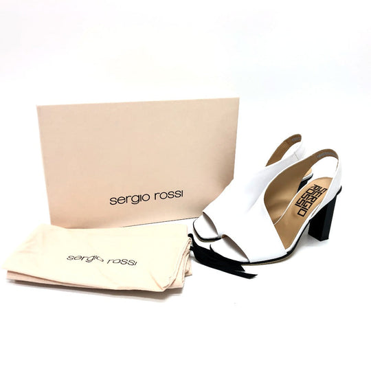 Sergio Rossi Sandals leather white Shoes shoes 35.5