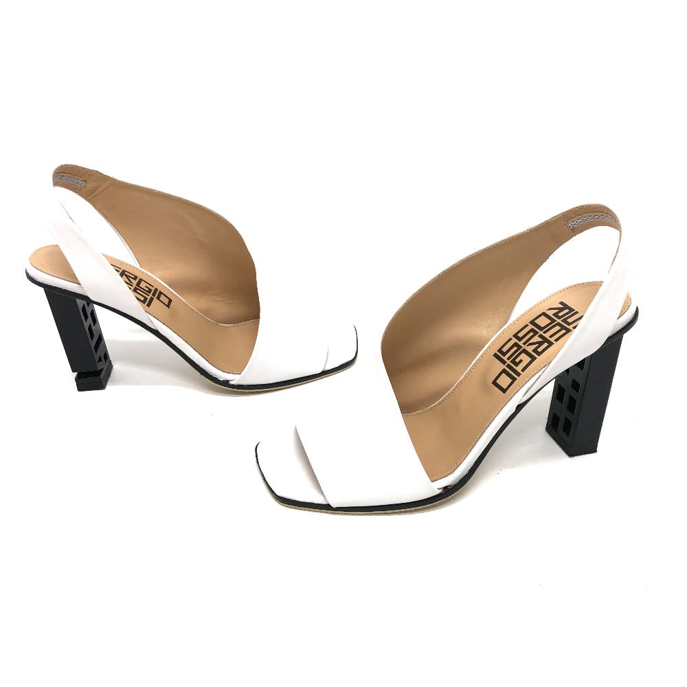 Sergio Rossi Sandals leather white Shoes shoes 35.5