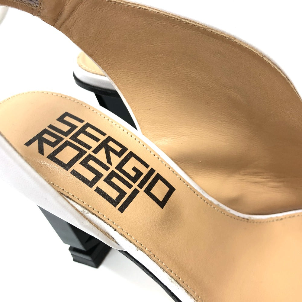 Sergio Rossi Sandals leather white Shoes shoes 35.5