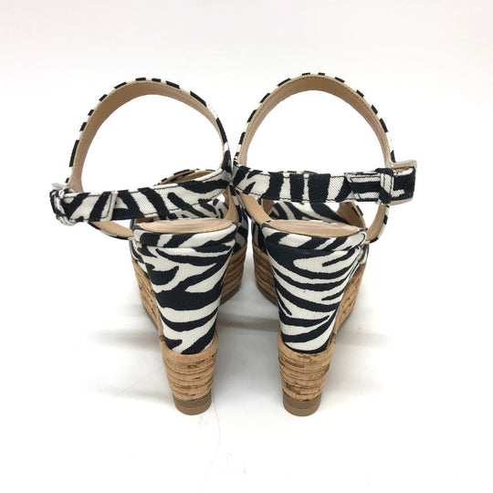 Sergio Rossi Sandals canvas black Zebra Women 36 Used Authentic